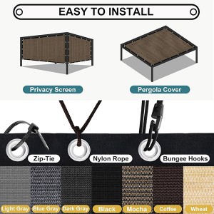 HDPE Durable Sunshade Cloth with Grommets for Outdoor Activities HDPE Durable Sunshade Cloth with Grommets