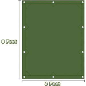 6×8 Feet Canvas Tarp with Rustproof Grommets Canvas tarp 3