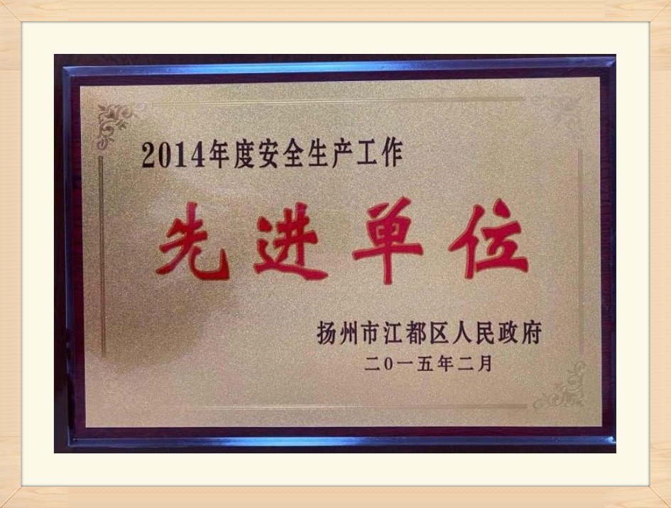 2014 Exemplary organization of Jiangdu District