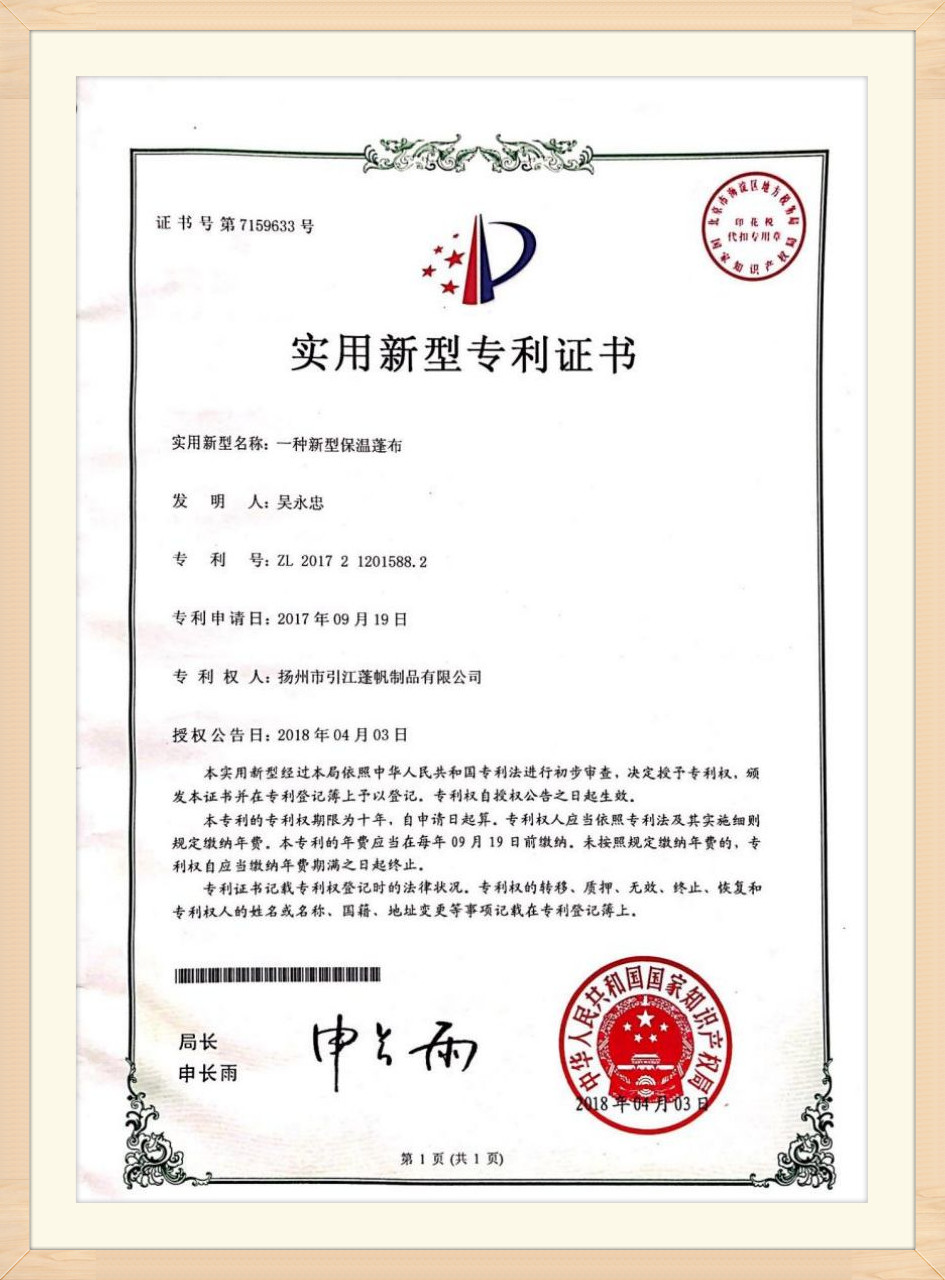 Patent certificate (10)
