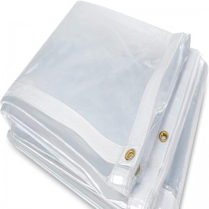 20 Mil Clear Heavy-Duty Vinyl PVC Tarpaulin for Patio PVC clear tarp-main image 2