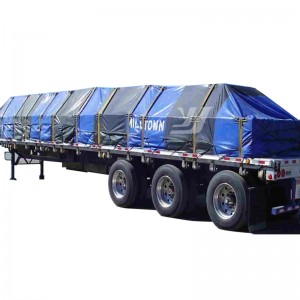 24’*27’+8′x8′ Heavy Duty Vinyl Waterproof Black Flatbed Lumber Tarp Truck Cover Heavy Duty Vinyl Waterproof Black Flatbed Lumber Tarp Truck Cover