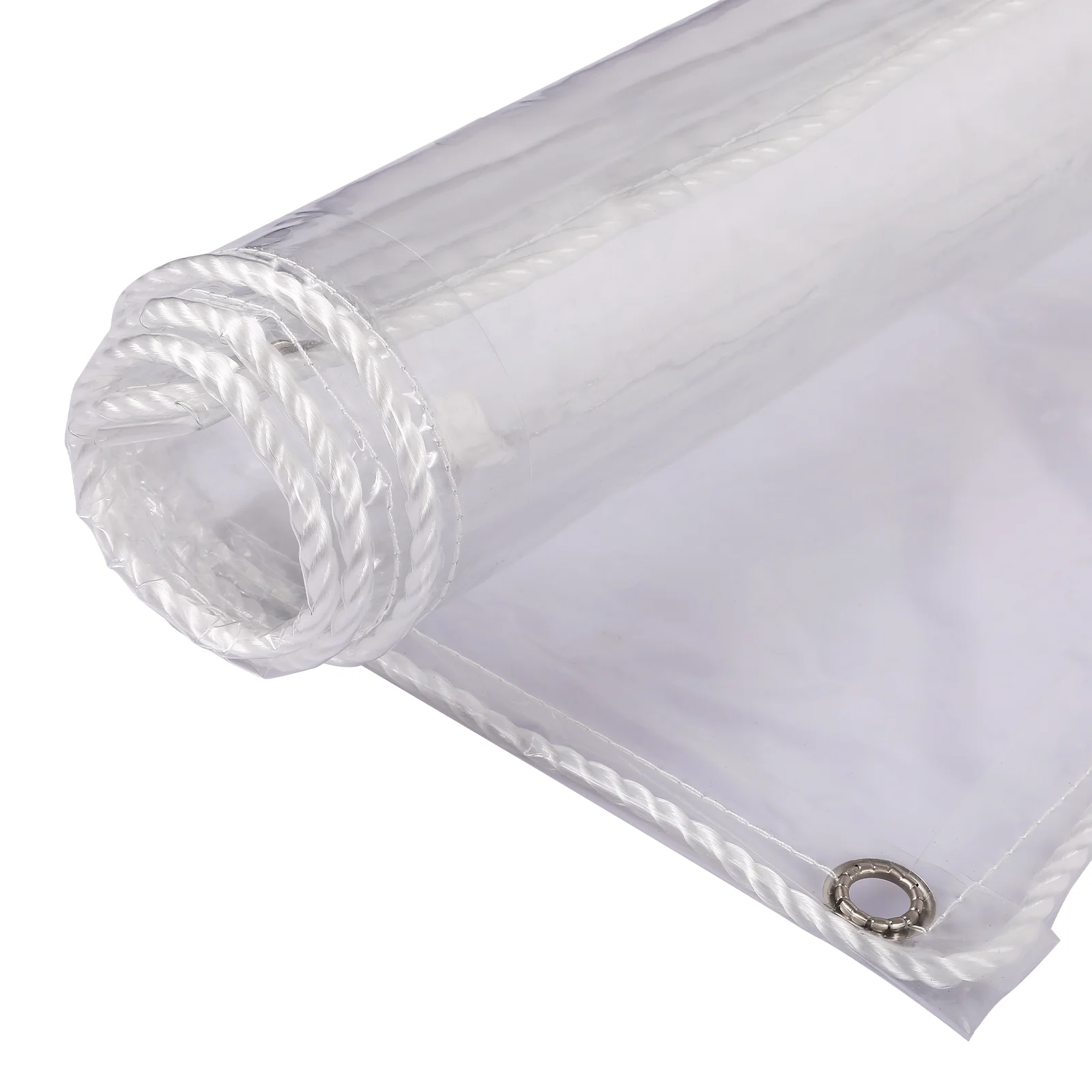 6′ x 8′ Clear Vinyl Tarp Super Heavy Duty 20 Mil Transparent Waterproof PVC Tarpaulin with Brass Grommets 6' x 8' Clear Vinyl Tarp Super Heavy Duty 20 Mil Transparent Waterproof PVC Tarpaulin with Brass Grommets 7