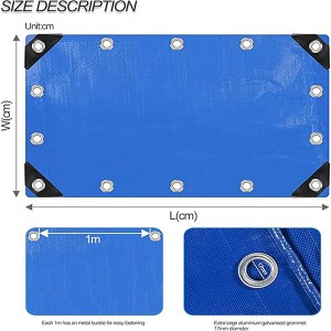 500 GSM Heavy Duty Waterproof PVC Tarps size