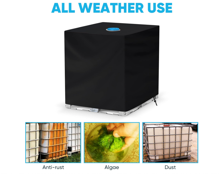 210D Water Tank Cover, Black Tote Sunshade Waterproof Protective Cover 5