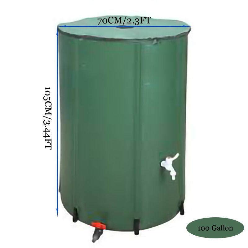 500D PVC Rain Collector Portable Foldable Collapsible Rain Barrel-sizes