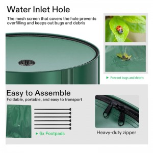Hydroponics Collapsible Tank Flexible Water Rain Barrel Flexible tank From 50L to 1000L Flexible Water Rain Barrel 3