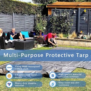 Heavy-Duty Waterproof Oxford Canvas Tarp for Multipurpose Heavy-Duty Waterproof Oxford Canvas Tarp for Multipurpose (3)