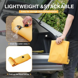 Large 24 ft PVC Reusable Water Flood Barriers for Home, Garage, Door Large 24 ft Reusable Water Flood Barriers  (2)