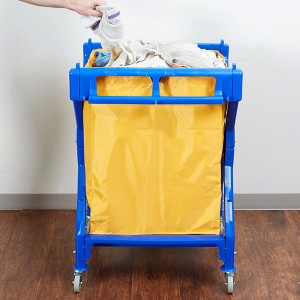 Folding Waste Cart Replacement Vinyl Bag for Household and Outdoor Activities Folding Waste Cart Replacement Vinyl Bag (4)