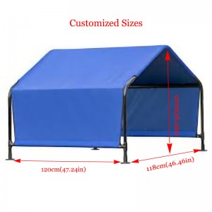 Outdoor Dog House with Sturdy Steel Frame & Ground Nails Outdoor Dog House (3)