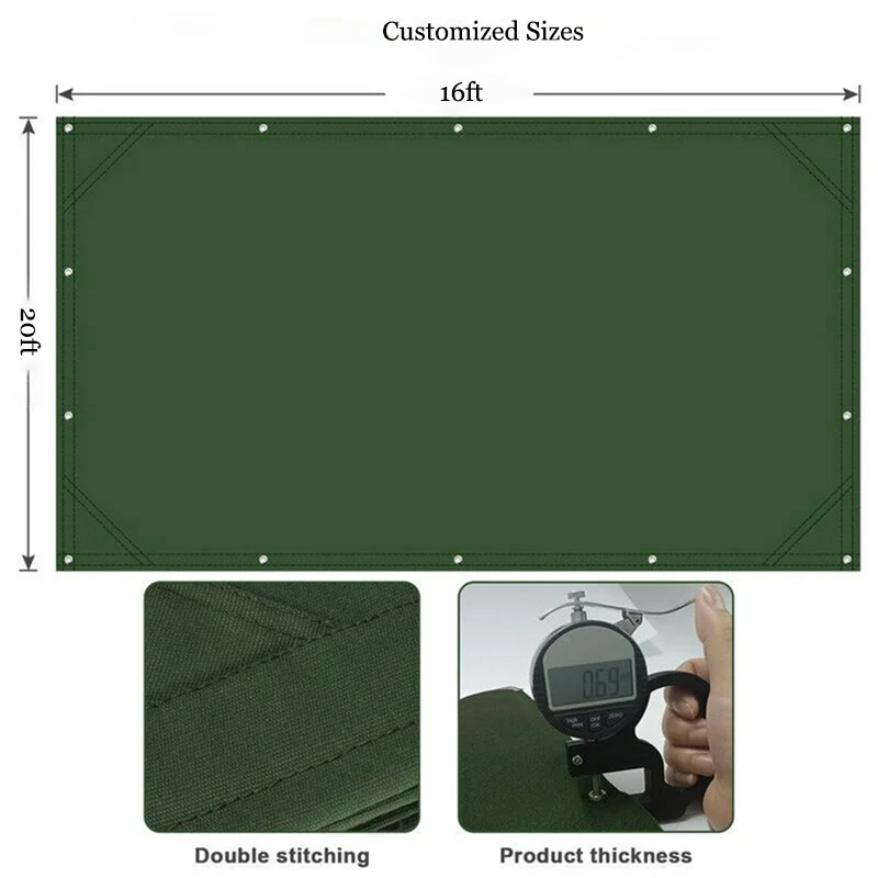 450 GSM Heavy Duty Canvas Tarpaulin Wholesale Supply for Transportation-size