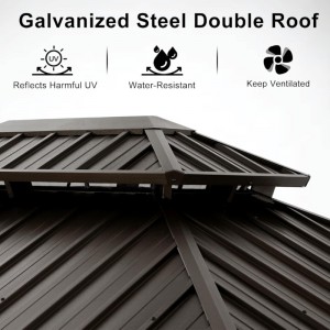 10×12ft Double Roof Hardtop Gazebo Manufacturer 10×12ft Double Roof Hardtop Gazebo Manufacturer-feature