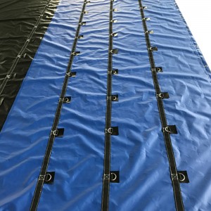 24’*27’+8′x8′ Heavy Duty Vinyl Waterproof Black Flatbed Lumber Tarp Truck Cover Heavy Duty Vinyl Waterproof Black Flatbed Lumber Tarp Truck Cover
