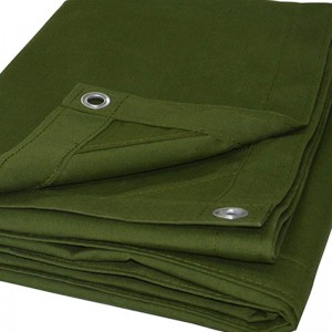 8′ x 10′ Green Polyester Canvas Tarp for multipurpose Green Polyester Canvas Tarp for multipurpose