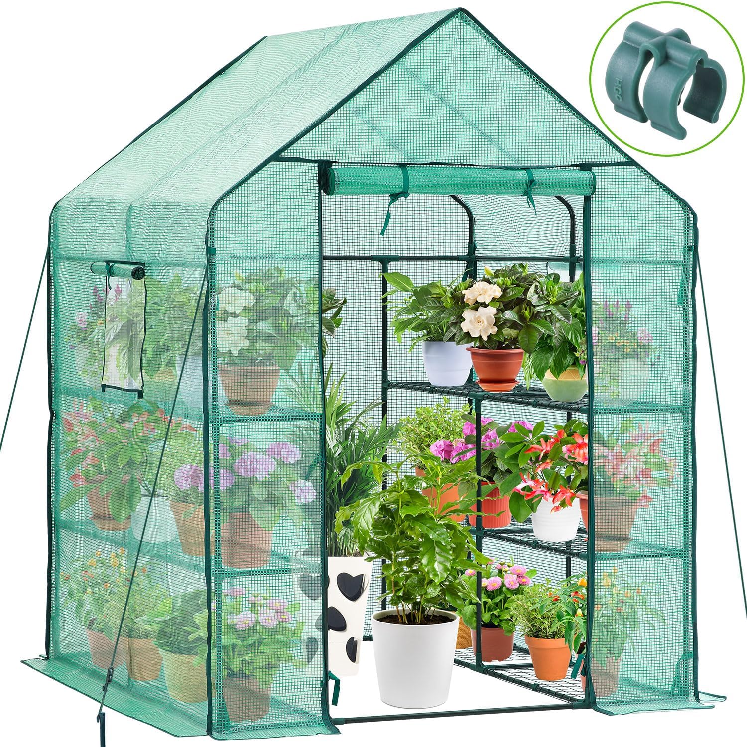 Greenhouse for Outdoors with Durable PE Cover 1
