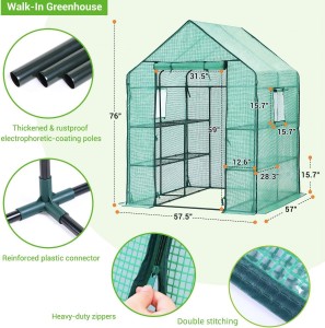 Greenhouse for Outdoors with Durable PE Cover Greenhouse for Outdoors with Durable PE Cover 4