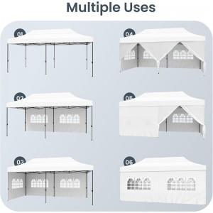 10×20FT White Heavy Duty Pop Up Commercial Canopy Tent Heavy Duty Pop Up Commercial Canopy Tent 