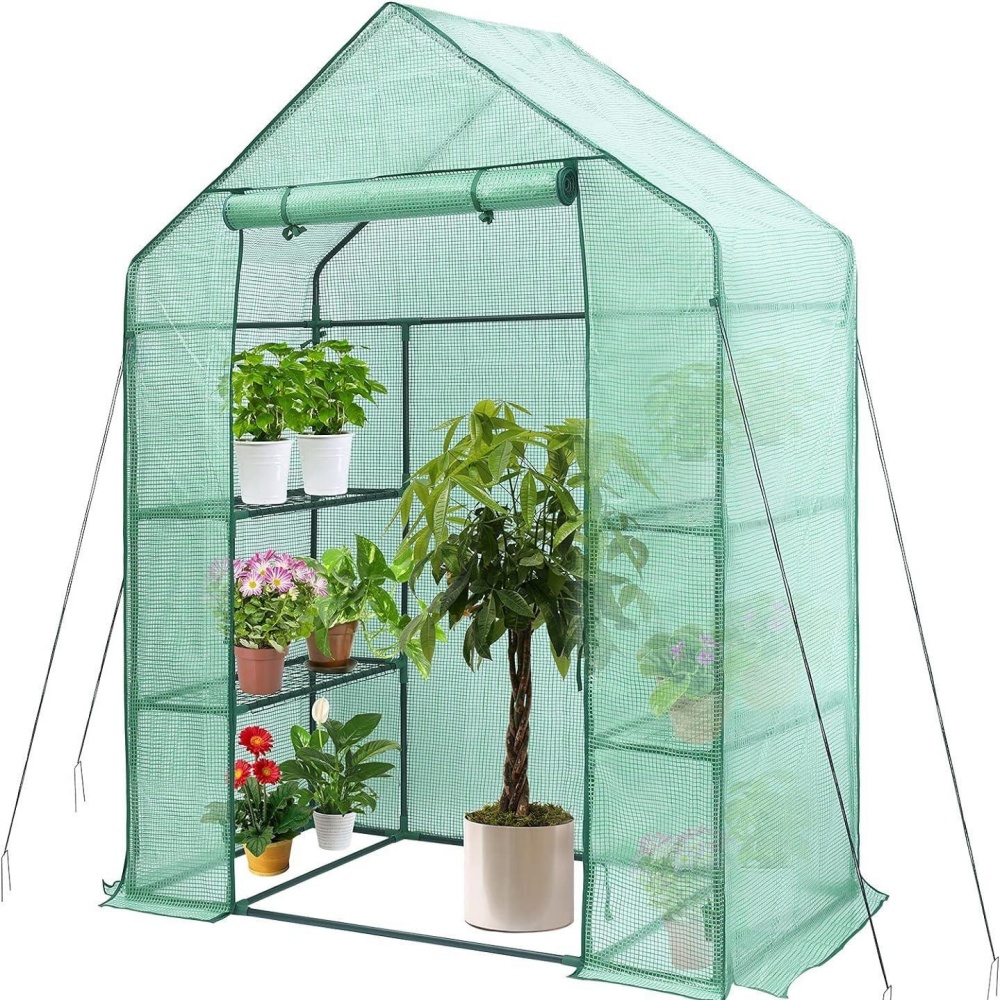 3 Tier 4 Wired Shelves Indoor and Outdoor PE Greenhouse 1
