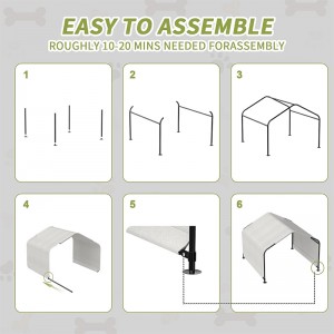 Outdoor Dog House with Sturdy Steel Frame & Ground Nails Outdoor Dog House (4)
