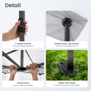 10×20FT White Heavy Duty Pop Up Commercial Canopy Tent Heavy Duty Pop Up Commercial Canopy Tent 