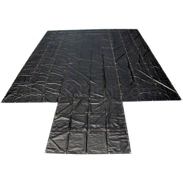 Flatbed Lumber Tarp Heavy Duty 27' x 24' - 18 oz Vinyl Coated Polyester - 3 Rows D-Rings