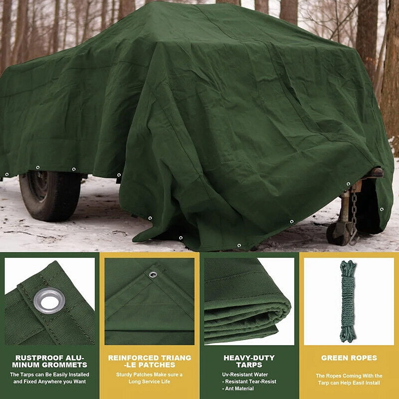 450 GSM Heavy Duty Canvas Tarpaulin Wholesale Supply for Transportation-feature