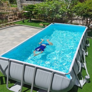 Above Ground Rectangular Metal Frame Swimming Pool Manufacturer Above Ground Rectangular Metal Frame Swimming Pool Manufacturer-application 1